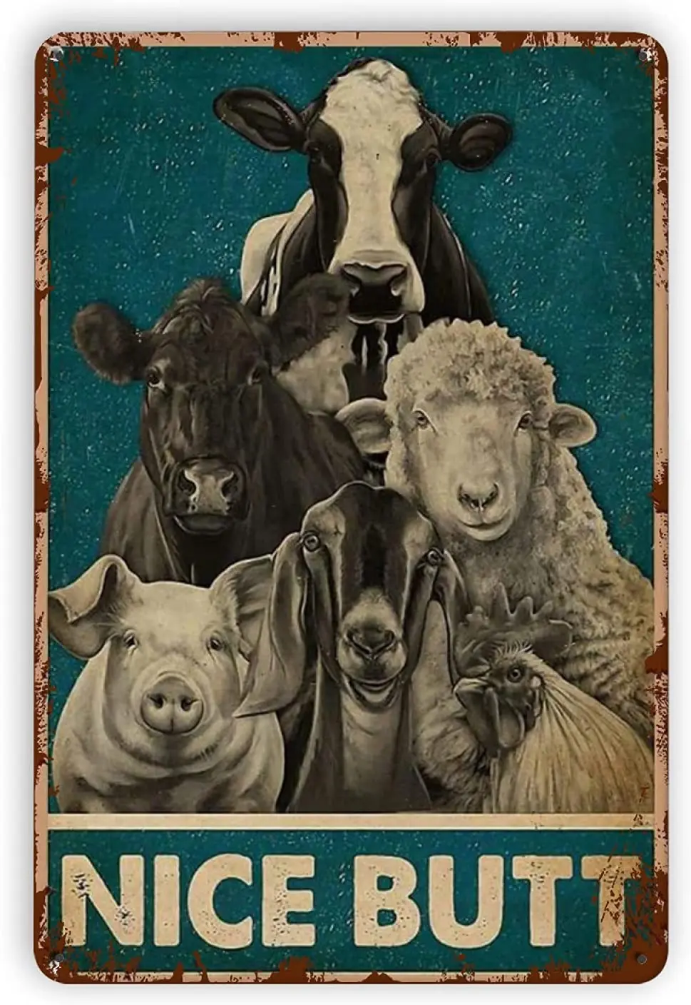 Красивые металлические жестяные знаки с животными на ферме, винтажный Настенный декор, ретро-арт, жестяной знак, забавные украшения для дом... 
Красивые металлические жестяные знаки с животными на ферме, винтажный Настенный декор, ретро-арт, жестяной знак, забавные украшения для дом...