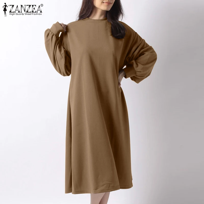 ZANZEA Fashion Sweatshirt Dress Spring Autumn Elegant Midi Vestido Lady Casual A Line Dresses Oversized Women Solid Hoodies Robe
ZANZEA Fashion Sweatshirt Dress Spring Autumn Elegant Midi Vestido Lady Casual A Line Dresses Oversized Women Solid Hoodies Robe