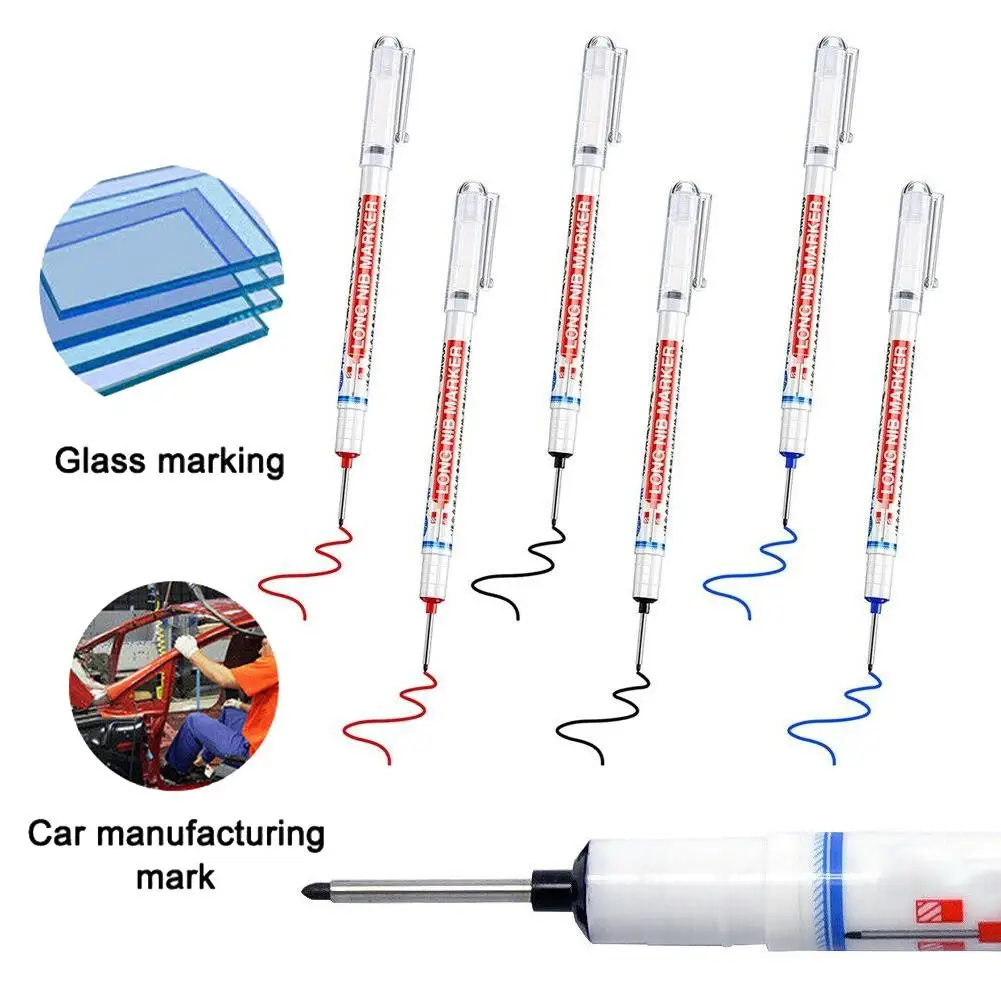 6Pc Long Head Markers Pen Bathroom Woodworking Decoration Multi-purpose Deep Hole Marker Pens Red/Black/Blue/Green Large Capacit
6Pc Long Head Markers Pen Bathroom Woodworking Decoration Multi-purpose Deep Hole Marker Pens Red/Black/Blue/Green Large Capacit