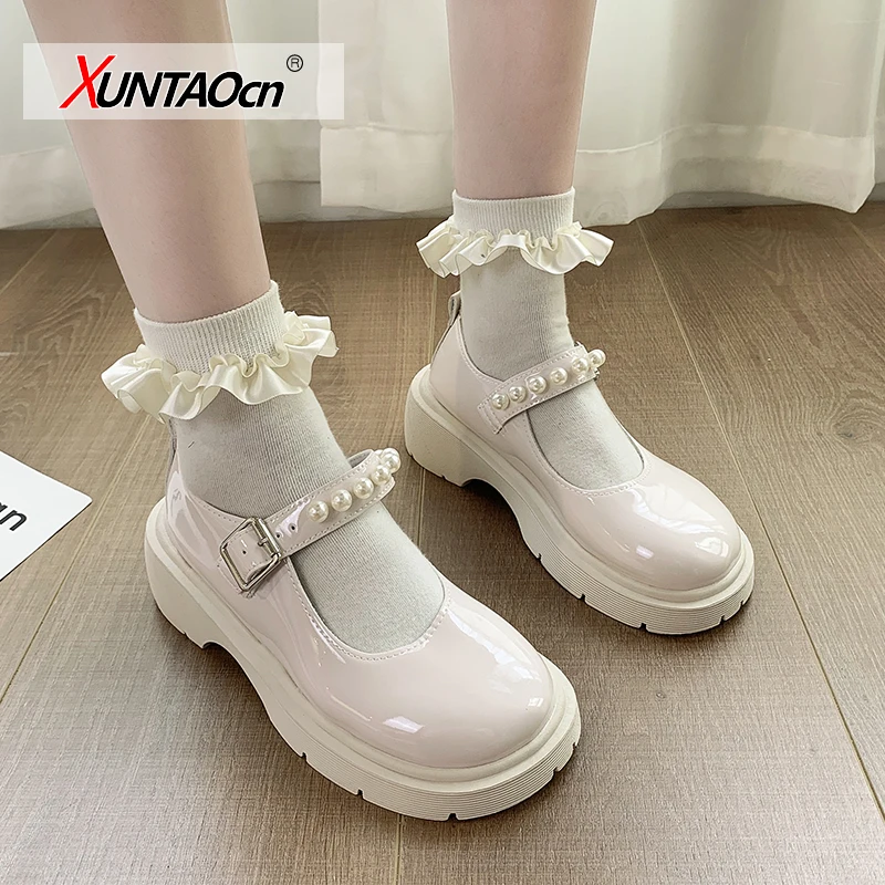 College Student Shoes Japanese Style Ankle Strap Round Toe High Heels Platform Leather Shoes Cute Lolita JK Girls Mary Jane Shoe 
College Student Shoes Japanese Style Ankle Strap Round Toe High Heels Platform Leather Shoes Cute Lolita JK Girls Mary Jane Shoe