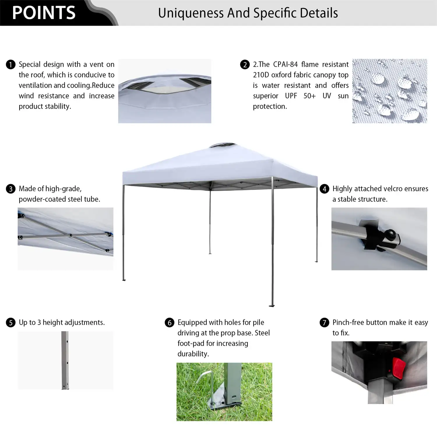 10x10ft Pop-up Canopy Tent Straight Legs Instant Canopy for Outside with Wheeled Bag - White
10x10ft Pop-up Canopy Tent Straight Legs Instant Canopy for Outside with Wheeled Bag - White