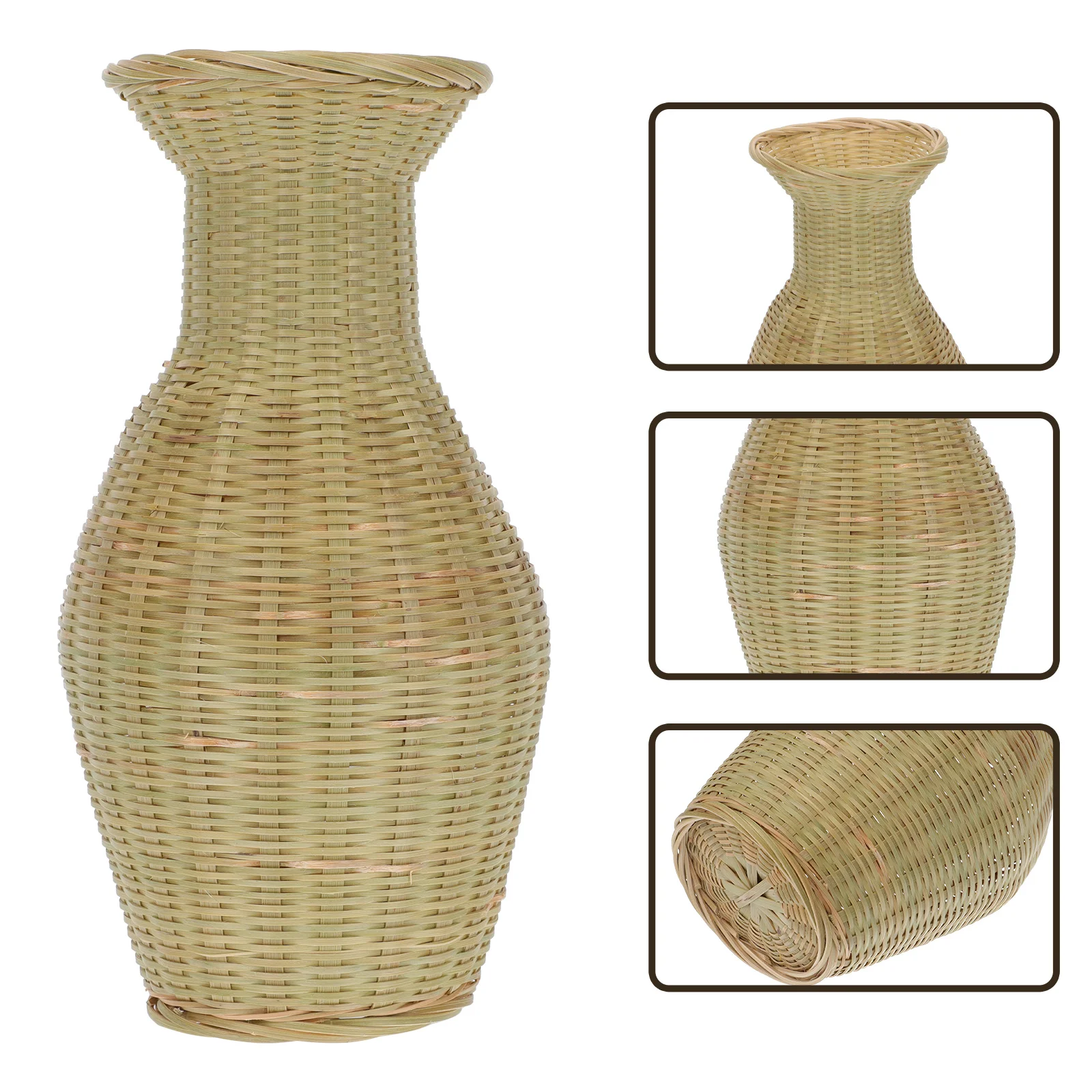 Bamboo Vase Flower Basket Decorative Woven Flowerpot Natural Rustic Wedding Container Large Indoor Creative Arrangement
Bamboo Vase Flower Basket Decorative Woven Flowerpot Natural Rustic Wedding Container Large Indoor Creative Arrangement
