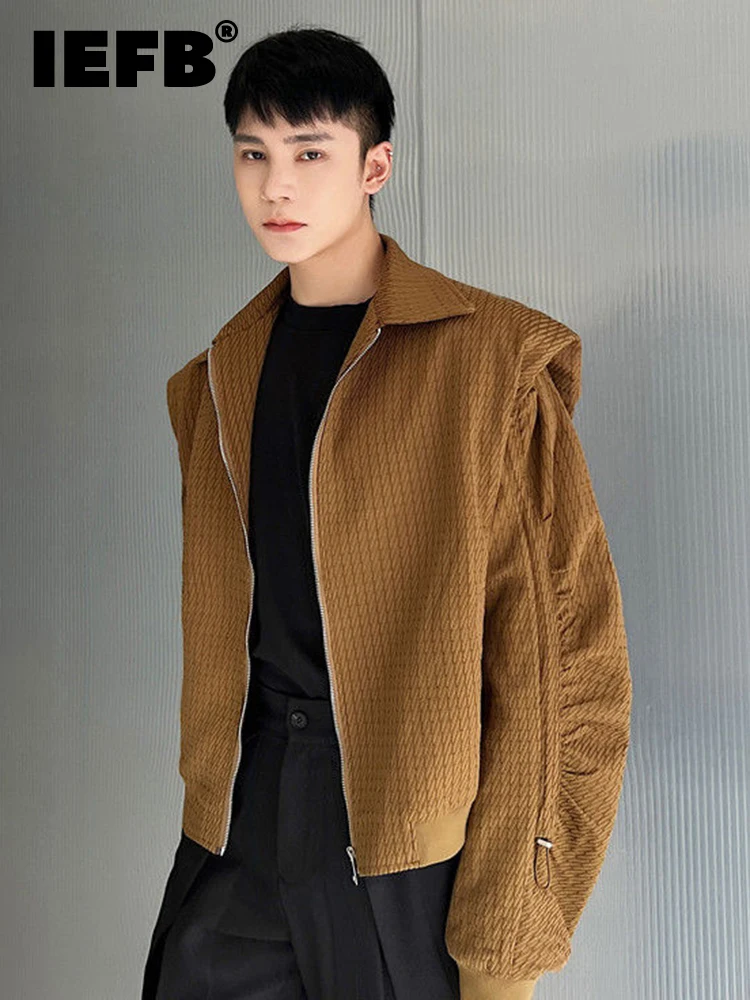 IEFB Autumn New Fashion Pull Sleeve Design Men Coat 2023 Solid Color Plaid Long Sleeve Turn-down Collar Male Coat Casual 9A5258
IEFB Autumn New Fashion Pull Sleeve Design Men Coat 2023 Solid Color Plaid Long Sleeve Turn-down Collar Male Coat Casual 9A5258