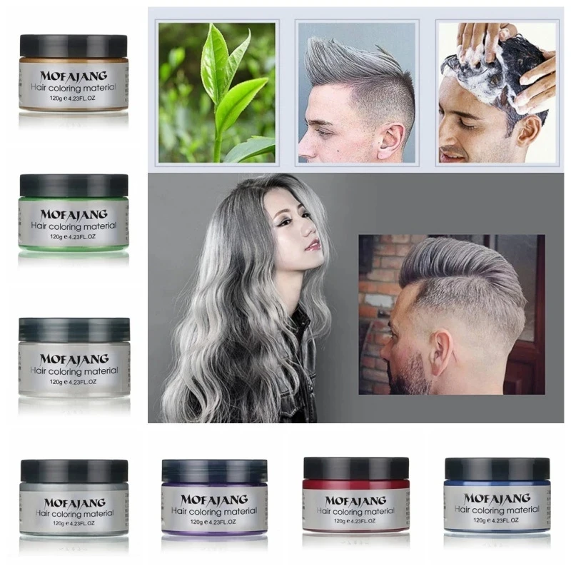 Mofajang 7 colors 120g Unisex Hair Color Wax Mud Hair Dye Hair Color Cream BLUE Burgundy Gray Hair Dye Wax Easy Wash Plants Dye
Mofajang 7 colors 120g Unisex Hair Color Wax Mud Hair Dye Hair Color Cream BLUE Burgundy Gray Hair Dye Wax Easy Wash Plants Dye