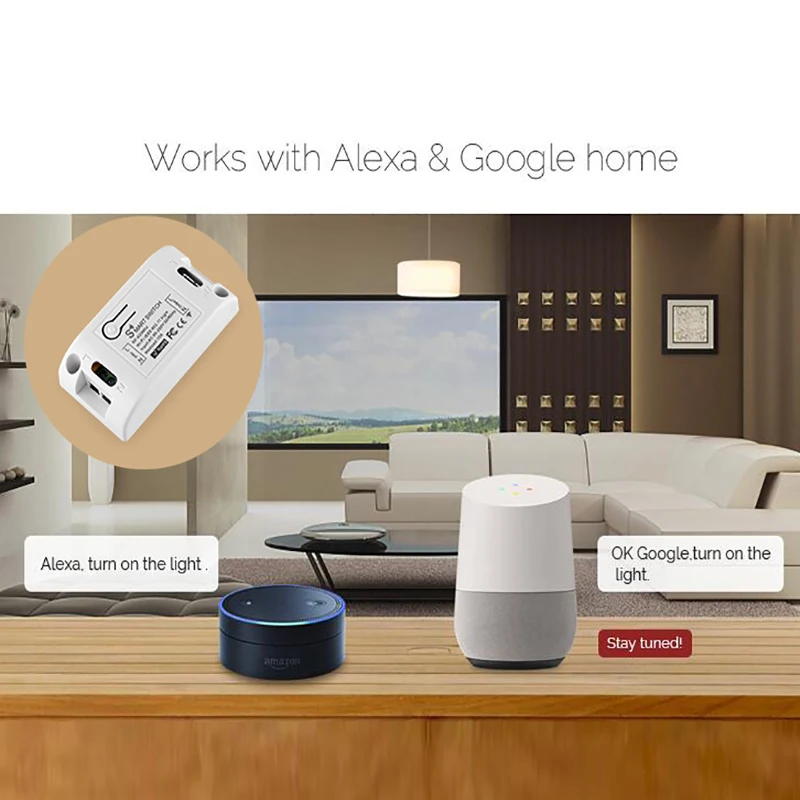 

Радиочастотный Приемник 433 переменного тока, 220 В, умный дом, Wi-Fi, Беспроводное дистанционное управление, светодиодная лампочка, переключатель Smart Life/Tuya, приложение работает с Google