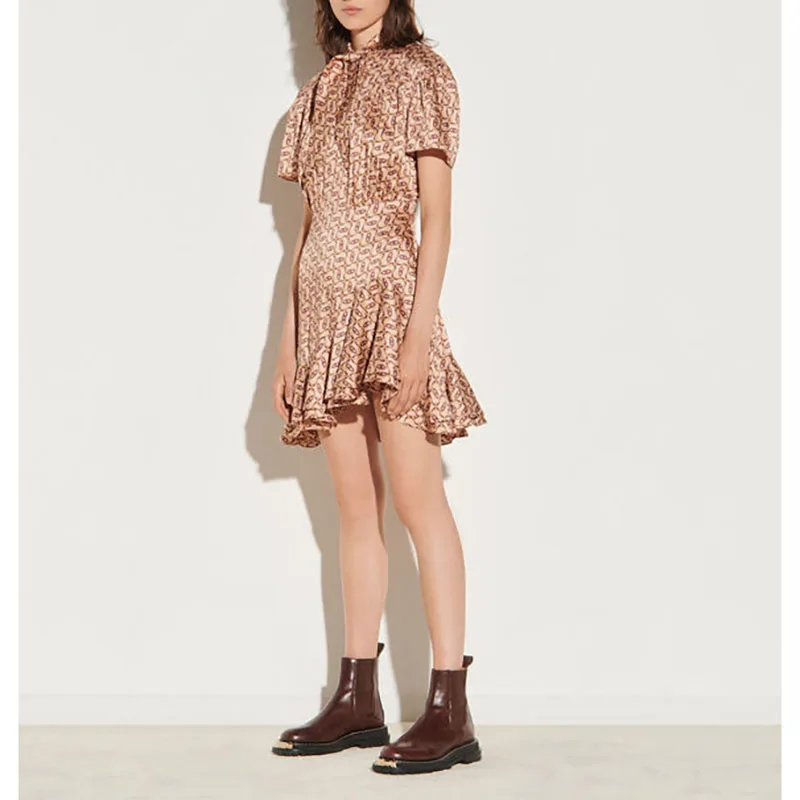 San Summer Dress for Women Printed Slim Geometric Irregular Fasion Elegant Ruffle Dress Brand Midi O-neck Robe
San Summer Dress for Women Printed Slim Geometric Irregular Fasion Elegant Ruffle Dress Brand Midi O-neck Robe