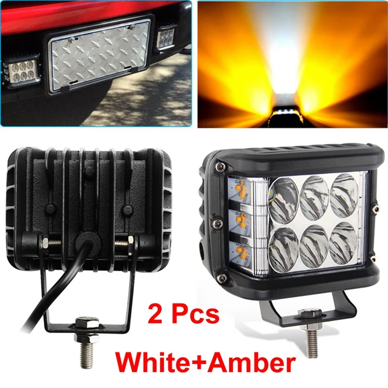 LED Work Light Bar Square Side Shooter Pod White & Amber Strobe Lamp SUV Truck High Quality Aluminum Alloy Car 
LED Work Light Bar Square Side Shooter Pod White & Amber Strobe Lamp SUV Truck High Quality Aluminum Alloy Car