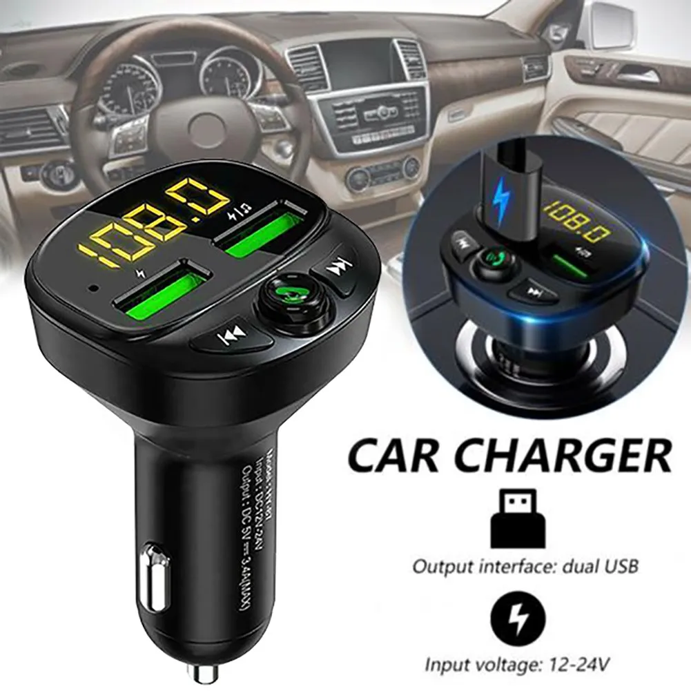 Car FM Transmitter Wireless Bluetooth Radio Adapter 2 USB Charger MP3 Music Player Handsfree Kit Auto Electronics Accessories
Car FM Transmitter Wireless Bluetooth Radio Adapter 2 USB Charger MP3 Music Player Handsfree Kit Auto Electronics Accessories