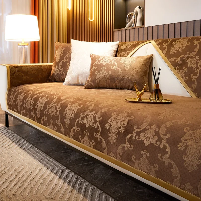 Non-slip Sofa Cover Jacquard Soft Plush Sofa Towel Cushion Cover For Living Room Cushion Sofa Slipcovers Couch Covers Gold Edge
Non-slip Sofa Cover Jacquard Soft Plush Sofa Towel Cushion Cover For Living Room Cushion Sofa Slipcovers Couch Covers Gold Edge