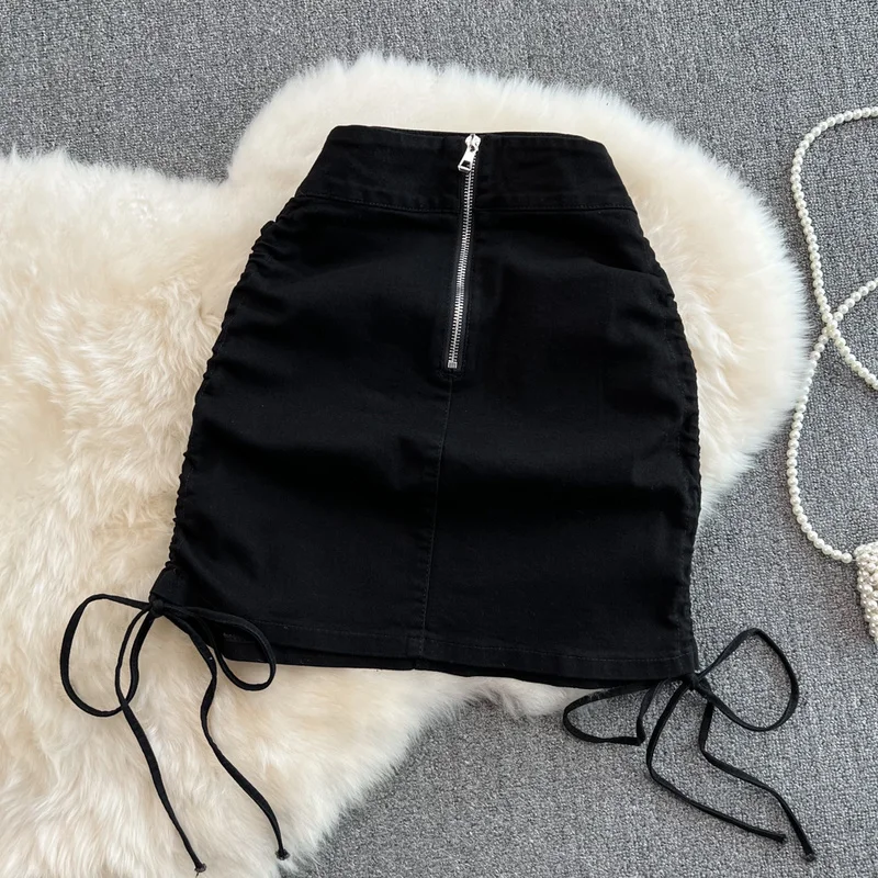 Nomikuma Skirts for Women Summer High Waist Drawstring Slim Bodycon Denim Skirts Womens 2022 Vintage Fashion Women Clothing
Nomikuma Skirts for Women Summer High Waist Drawstring Slim Bodycon Denim Skirts Womens 2022 Vintage Fashion Women Clothing