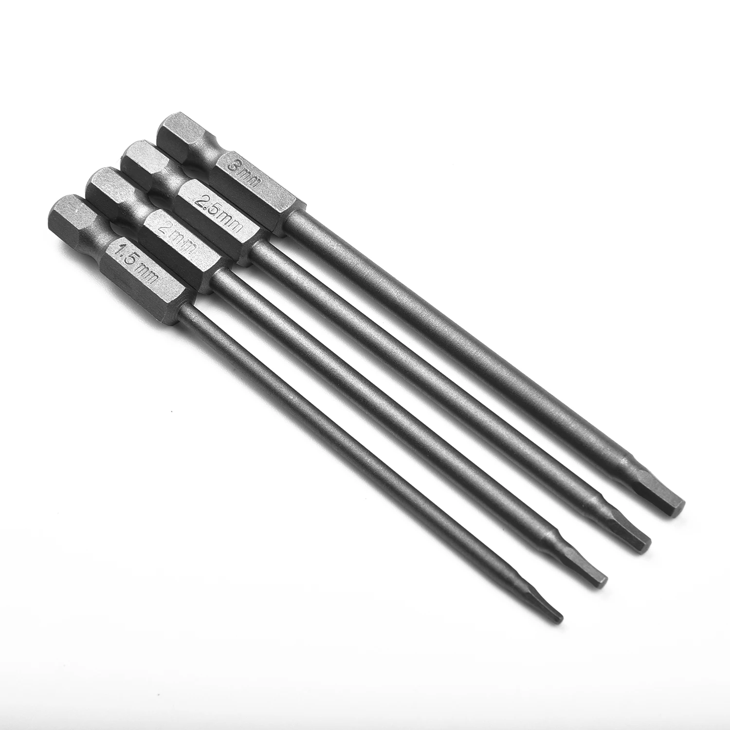 4pcs 1/4 Hex Shank Magnetic Head Screw Driver Alloy Steel Screwdriver Bit 1.5/2.0/2.5/3.0mm Hand Tools Accessories
4pcs 1/4 Hex Shank Magnetic Head Screw Driver Alloy Steel Screwdriver Bit 1.5/2.0/2.5/3.0mm Hand Tools Accessories
