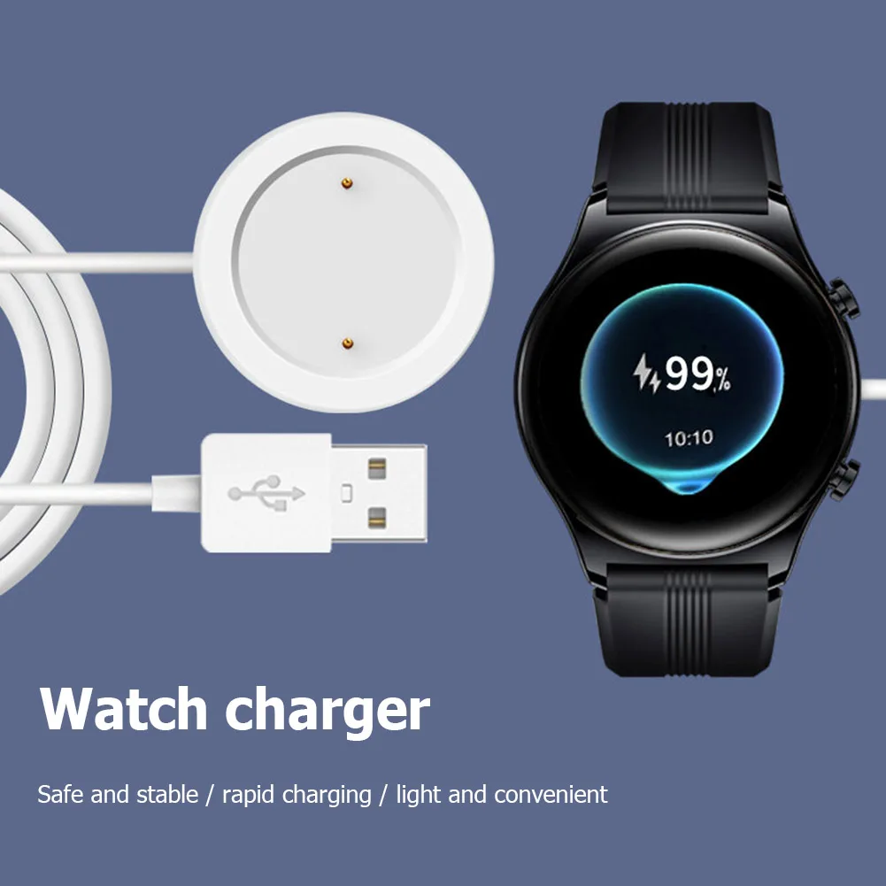 

Портативное беспроводное зарядное устройство с USB-кабелем для Honor Watch GS3, док-станция, Мощное магнитное зарядное устройство для часов Honor Watch ...