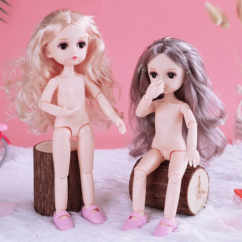 New 1/6 BJD Doll Makeup 3D Brown Eyeball Simulation Eyelash Dress Up 26cm Cute Dolls for Girls Toy | Игрушки и хобби
