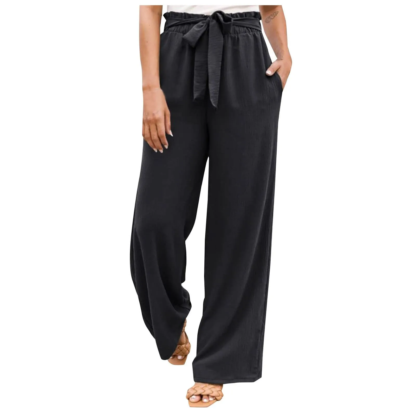 Women Casual Wide Leg Pants For Women High Waisted Tied Belt Palazzo Pants Baggy Flowy Summer Wide Leg Dress Pants For Business
Women Casual Wide Leg Pants For Women High Waisted Tied Belt Palazzo Pants Baggy Flowy Summer Wide Leg Dress Pants For Business