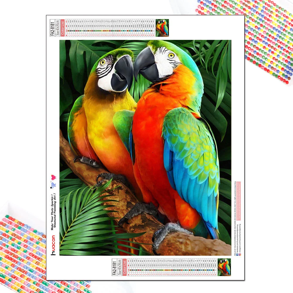 HUACAN 5D DIY Diamond Painting Parrot Full Square Round Animal Bird Cross Stitch Diamond Embroidery Mosaic Handmade Gift
HUACAN 5D DIY Diamond Painting Parrot Full Square Round Animal Bird Cross Stitch Diamond Embroidery Mosaic Handmade Gift