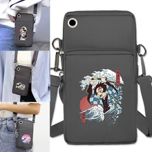 Mobile Phone Bags Wallet Sports Arm Pack Universal Apple/Huawei Cell Phone Pouch Wave Print Shoulder Bag Fashion Storage Packet