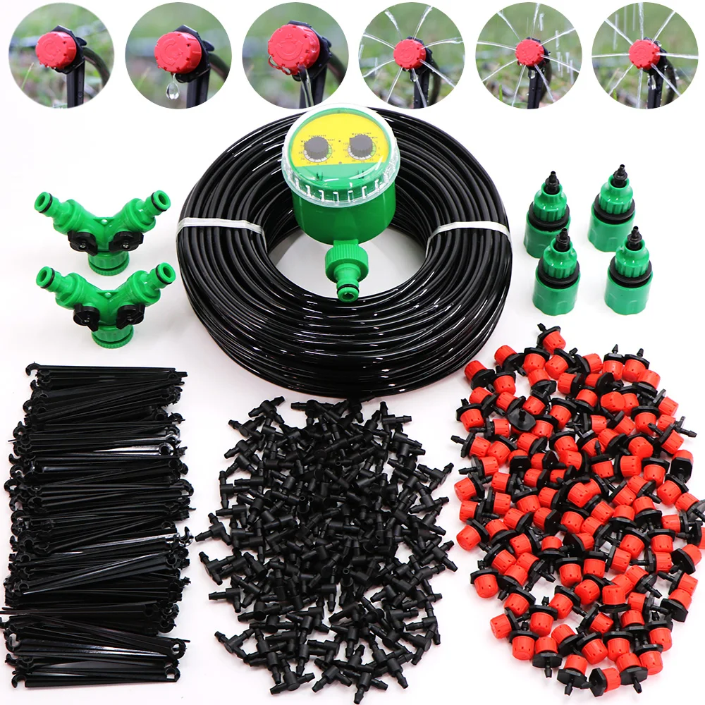 50 Meters Plant Timer Garden Watering System Irrigation 4/7mm Drip Kits Automatic Spray for Plants Adjustable Nozzles
50 Meters Plant Timer Garden Watering System Irrigation 4/7mm Drip Kits Automatic Spray for Plants Adjustable Nozzles