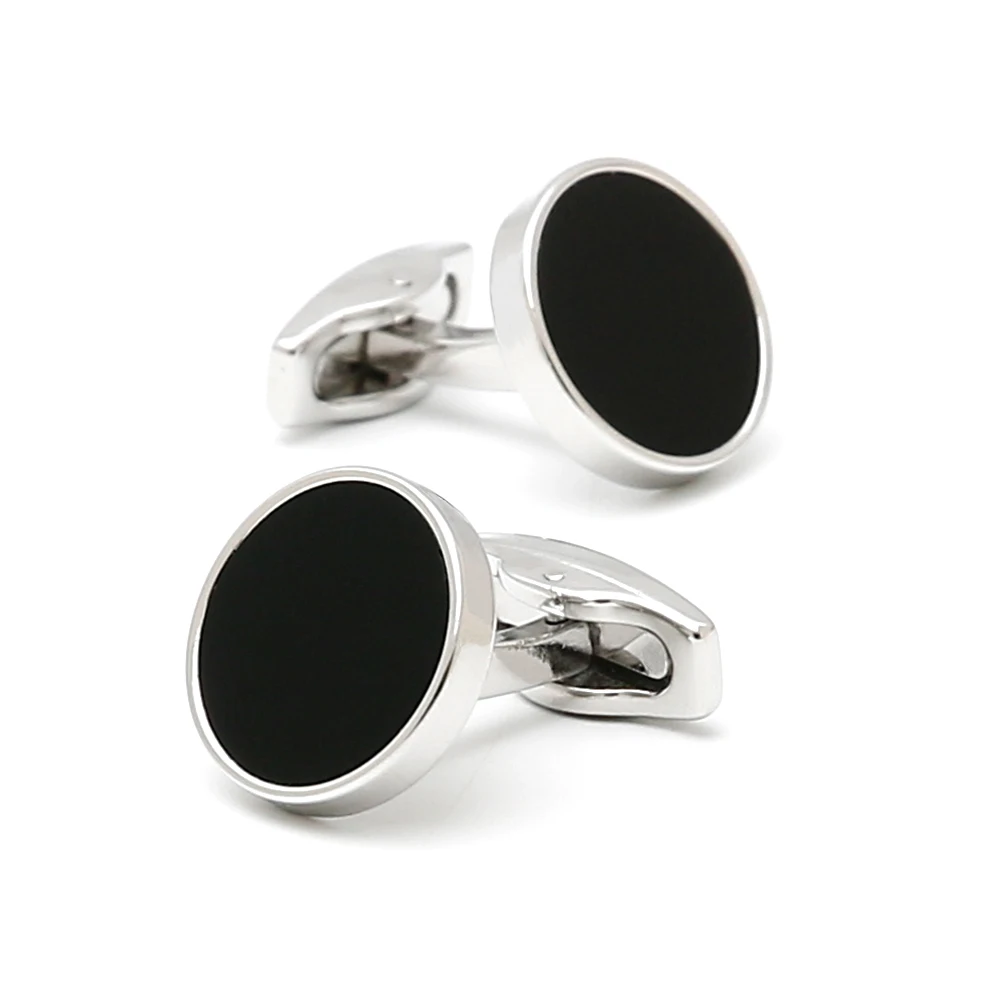 

Cufflinks Men 2023 TOMYE XK23007 Classic Casual Black Silver Color Round Buttons Formal Dress Shirt Cuff Links Wedding Gifts