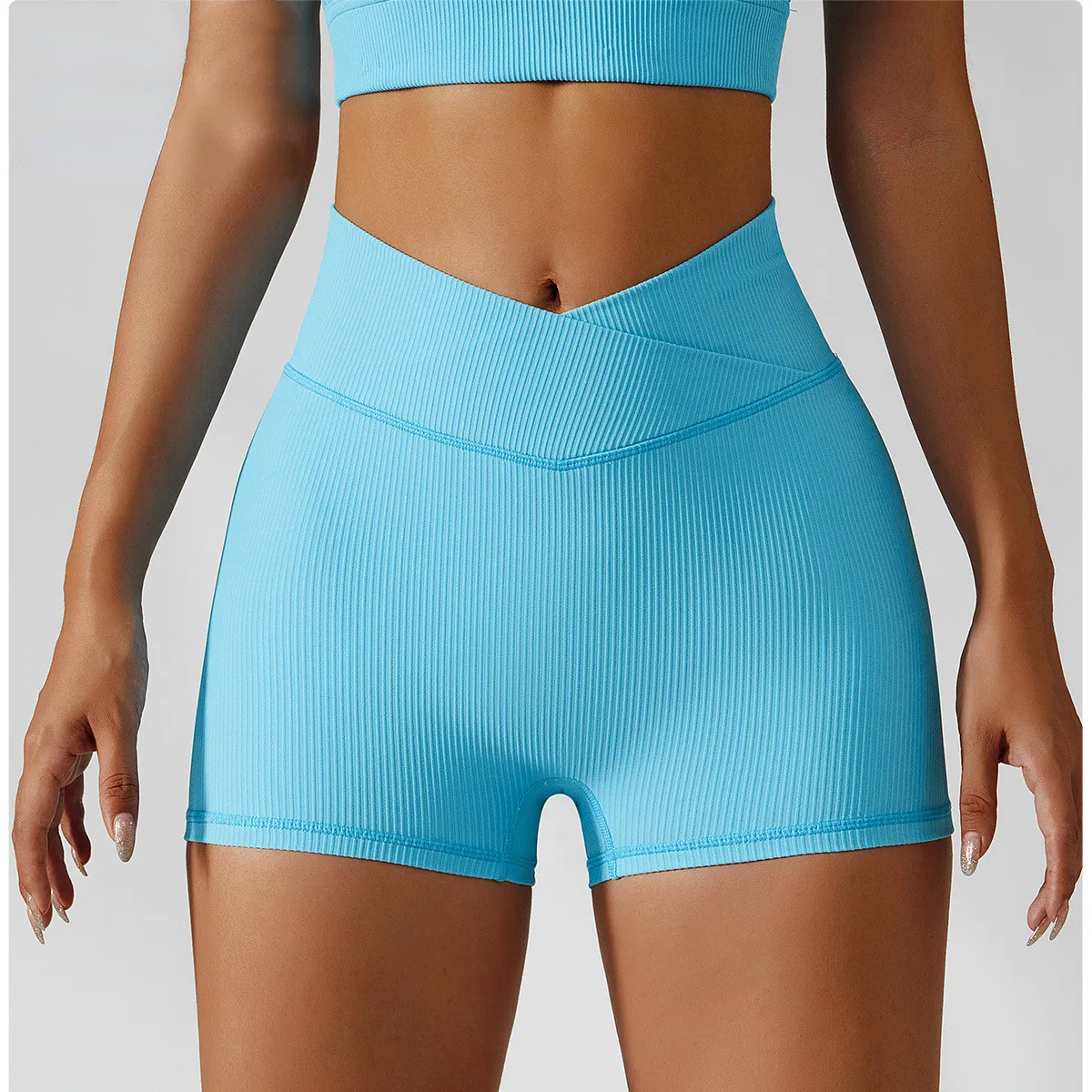 Ribbed Cross Waist Yoga Workout Running Shorts Women V Cut Hip Lift Breathable Sport Workout Exercise Biker Shorts
Ribbed Cross Waist Yoga Workout Running Shorts Women V Cut Hip Lift Breathable Sport Workout Exercise Biker Shorts