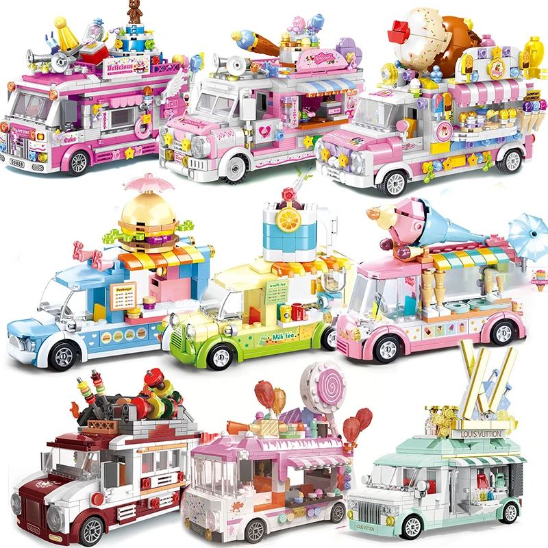 Food Ice Cream Cars Truck Van Camper Friends Sets Building Mini Blocks Kits Model Bricks Kids Toys City Outing Bus Girls Club
Food Ice Cream Cars Truck Van Camper Friends Sets Building Mini Blocks Kits Model Bricks Kids Toys City Outing Bus Girls Club