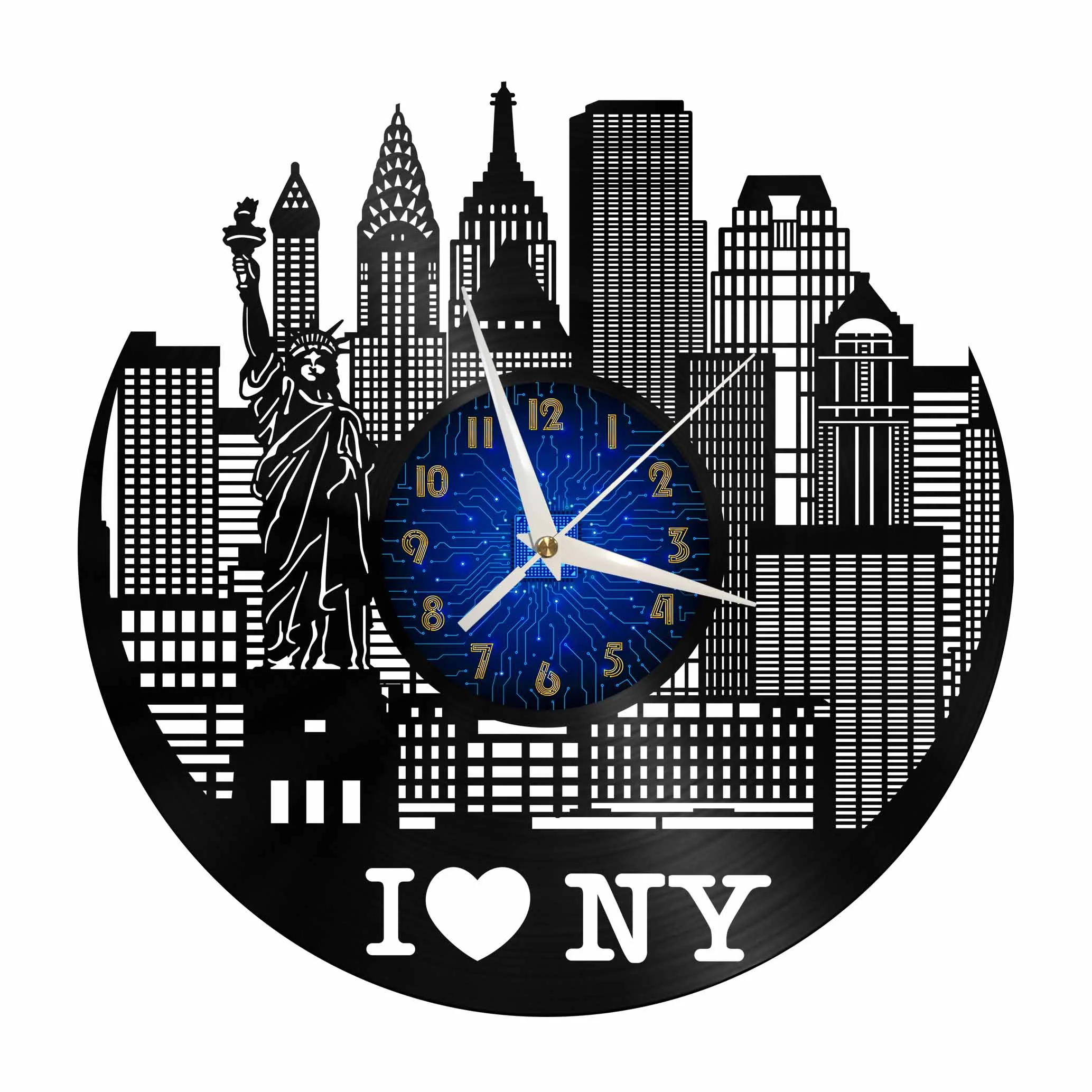 I Love New York Elements 12 Inch Vinyl Record Wall Clock, Battery Operated Silent & Non-ticking
I Love New York Elements 12 Inch Vinyl Record Wall Clock, Battery Operated Silent & Non-ticking