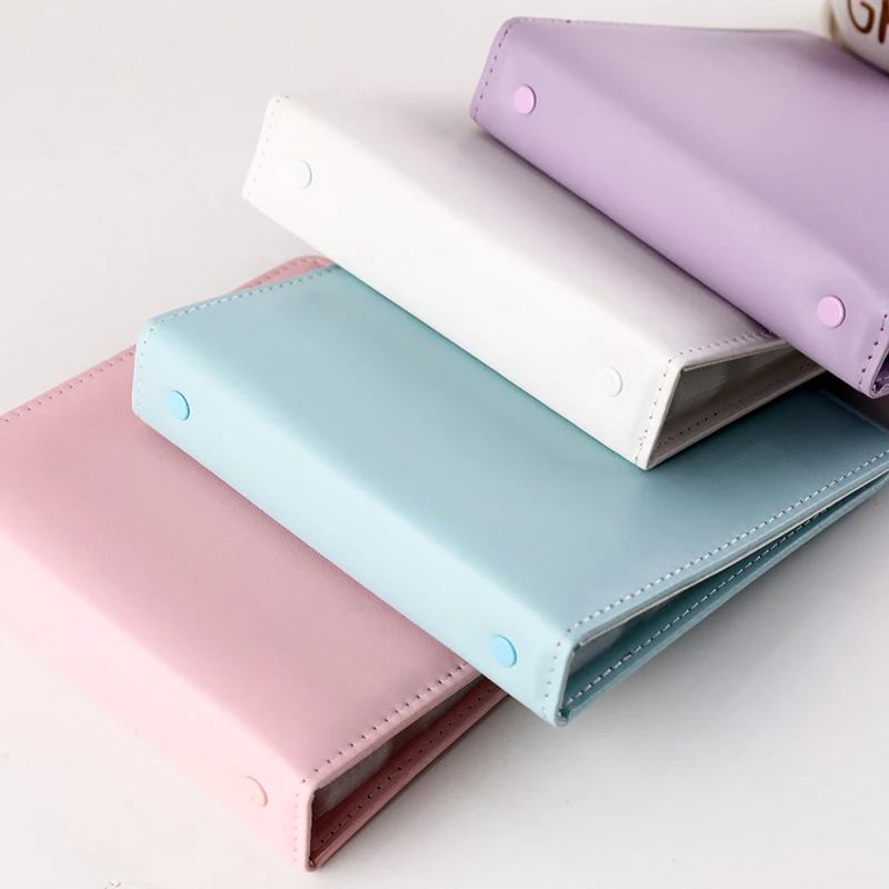 Leather 2 Hole Loose-leaf Album Fashion Holds Mini Portable Photos Name Card Photocard Holder Solid Color Business Card Bag
Leather 2 Hole Loose-leaf Album Fashion Holds Mini Portable Photos Name Card Photocard Holder Solid Color Business Card Bag