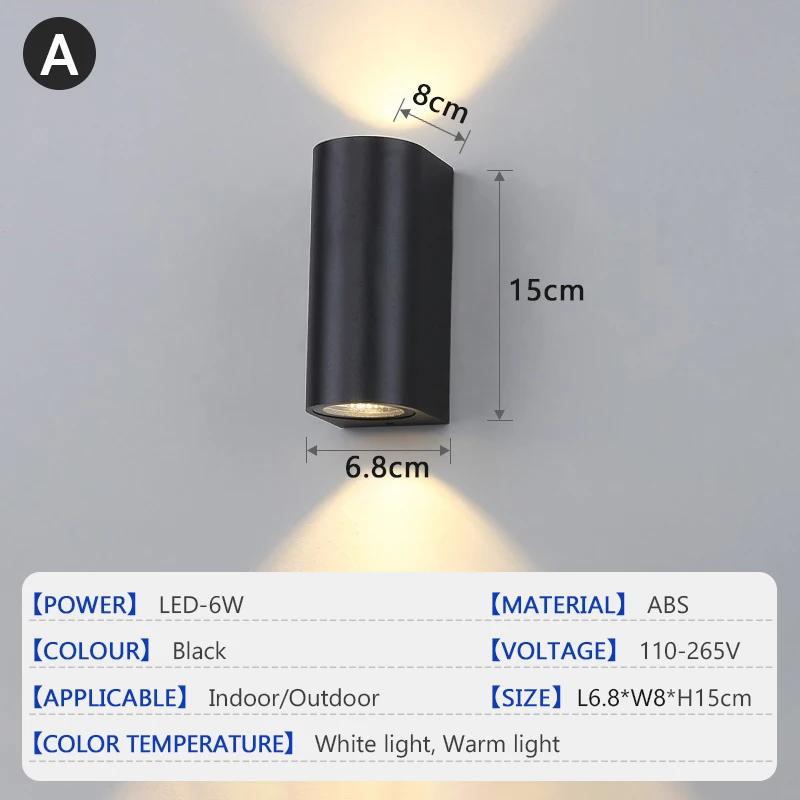 LED настенный светильник черный ABS IP65 6Вт
LED настенный светильник черный ABS IP65 6Вт