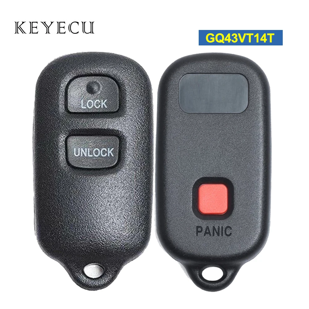 Keyecu Remote Control Car Key Fob 3 Buttons 4D67 Chip for Toyota Corolla Camry Sienna Solara Matrix FCC ID: GQ43VT14T
Keyecu Remote Control Car Key Fob 3 Buttons 4D67 Chip for Toyota Corolla Camry Sienna Solara Matrix FCC ID: GQ43VT14T