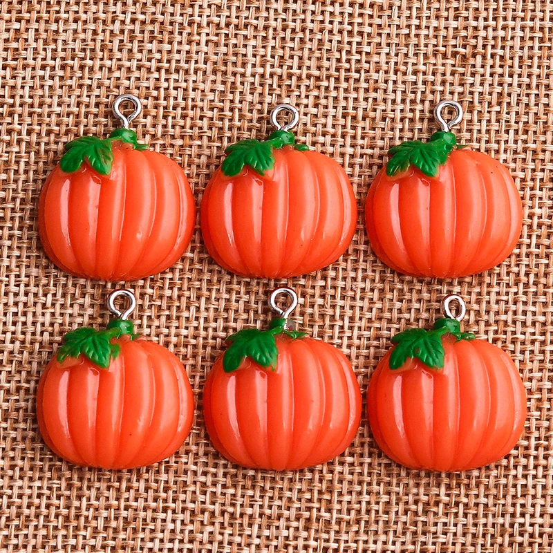 100pcs 20*23mm Cute 3D Resin Pumpkin Charms for Jewelry Making Vegetable Pendants Charms for DIY Necklaces Earrings Accessories
100pcs 20*23mm Cute 3D Resin Pumpkin Charms for Jewelry Making Vegetable Pendants Charms for DIY Necklaces Earrings Accessories