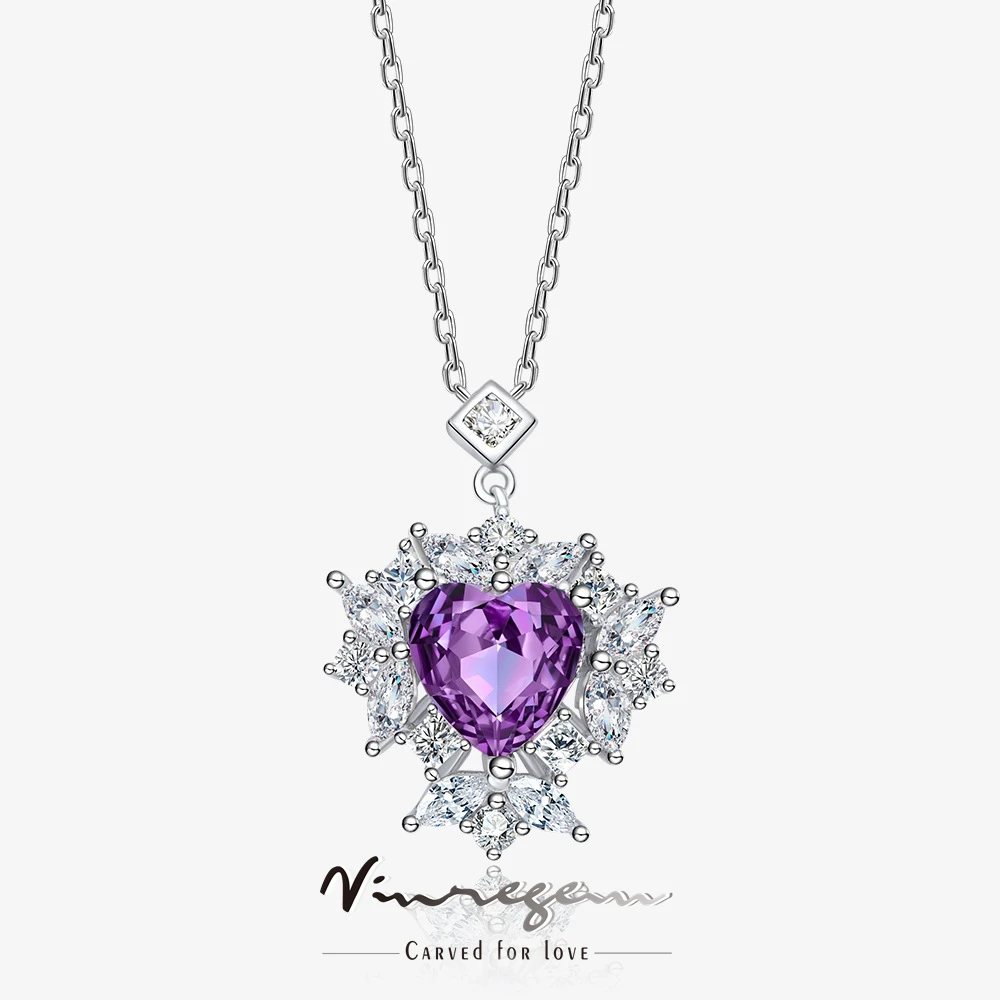 Vinregem White Gold Plated Heart Cut Sapphire Gemstones Necklaces For Women Gift 925 Sterling Silver Fine Jewelry Drop Shipping
Vinregem White Gold Plated Heart Cut Sapphire Gemstones Necklaces For Women Gift 925 Sterling Silver Fine Jewelry Drop Shipping
