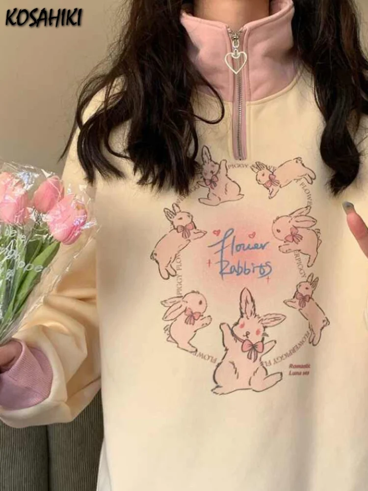 2023 Cartoon Print Streetwear Kawaii Hoodies Zipper Pullovers Contrast Color Womens Sweatshirt Y2K Fashion Womans Hoodies Tops
2023 Cartoon Print Streetwear Kawaii Hoodies Zipper Pullovers Contrast Color Womens Sweatshirt Y2K Fashion Womans Hoodies Tops