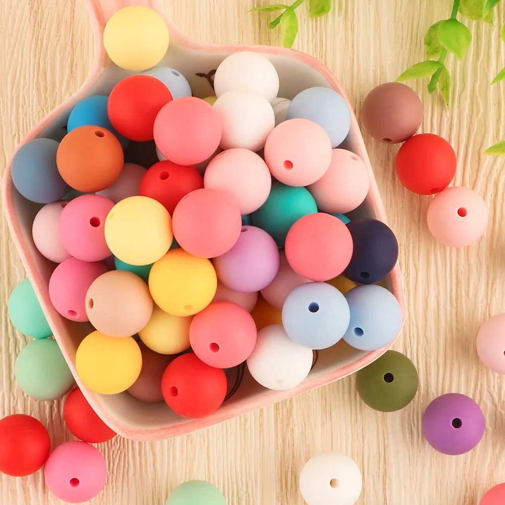 Kovict 50pcs Silicone Beads For Jewelry Making Bulk 15mm Round Perle Silicone Beads DIY Pacifier Necklace Jewelry Accessories
Kovict 50pcs Silicone Beads For Jewelry Making Bulk 15mm Round Perle Silicone Beads DIY Pacifier Necklace Jewelry Accessories