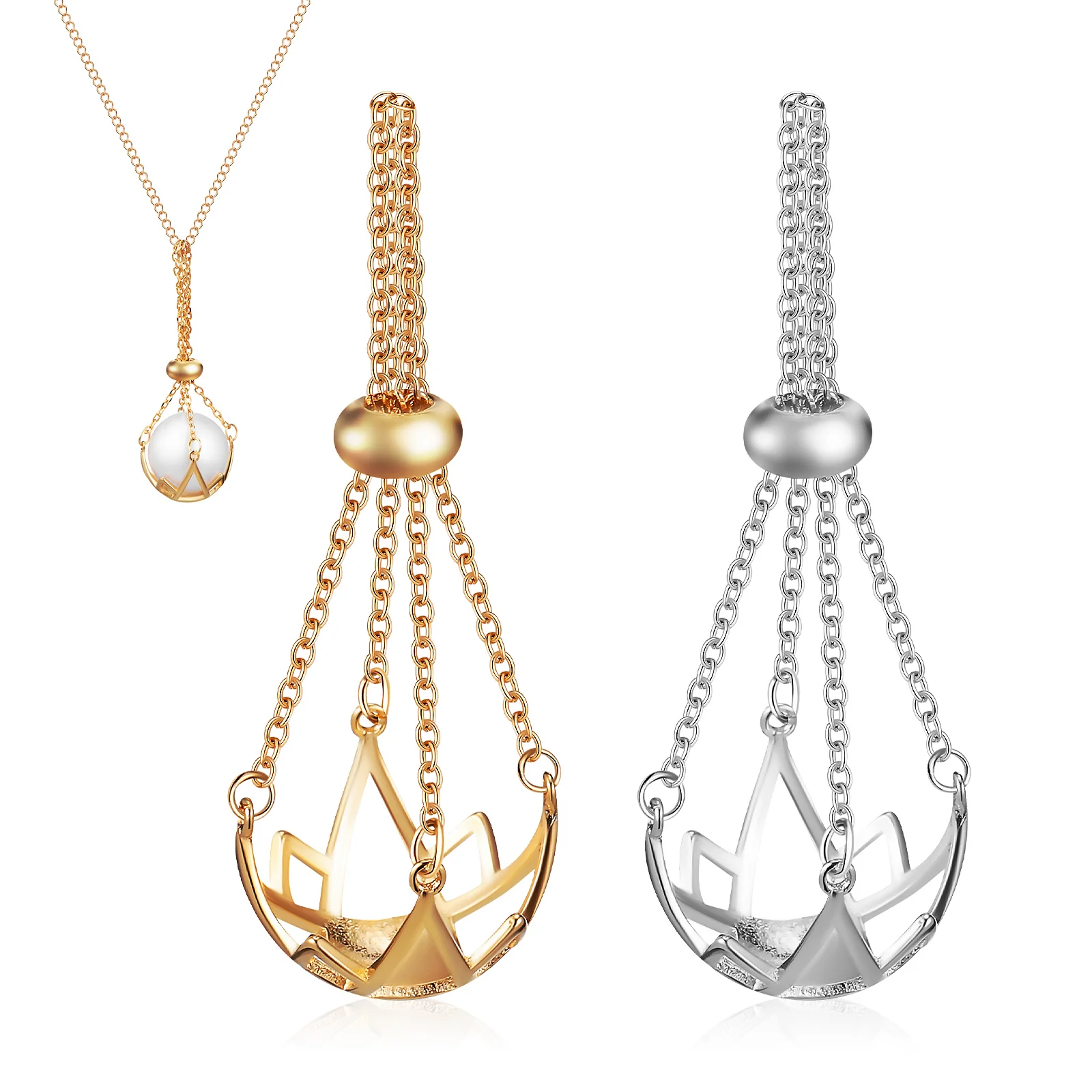 2 Pcs Crystal Stone Holder Necklace Pendant Pearl Choker Cage Gold For Crystals Copper Necklaces
2 Pcs Crystal Stone Holder Necklace Pendant Pearl Choker Cage Gold For Crystals Copper Necklaces