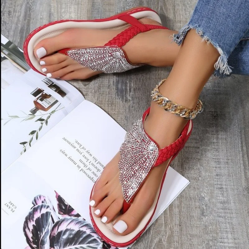 2023 New Bohemian Style Women Casual Summer Beach Sandals Rhinestone Decor Clip Toe Lady Flat Beach Gladator Sandals Size 35-43
2023 New Bohemian Style Women Casual Summer Beach Sandals Rhinestone Decor Clip Toe Lady Flat Beach Gladator Sandals Size 35-43