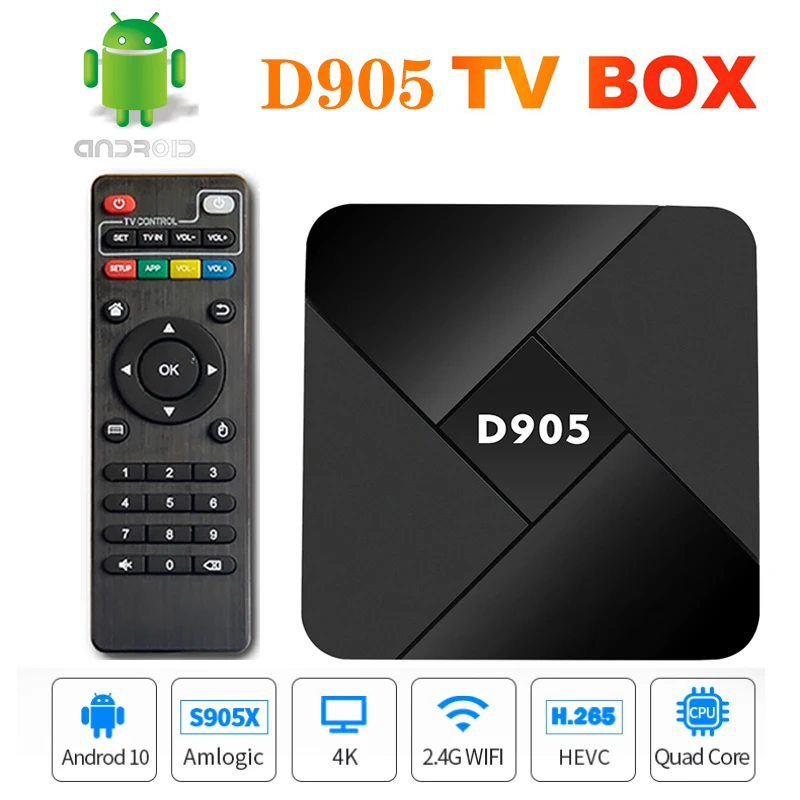 ТВ-Приставка Smart TV D905 4K, Android 2021, Wi-Fi, 10,0 ГГц, ТВ-приставка Amlogic S905, ТВ-приставка, совместимая с HDMI, четырехъядерный медиаплеер, новинка 2,4
ТВ-Приставка Smart TV D905 4K, Android 2021, Wi-Fi, 10,0 ГГц, ТВ-приставка Amlogic S905, ТВ-приставка, совместимая с HDMI, четырехъядерный медиаплеер, новинка 2,4