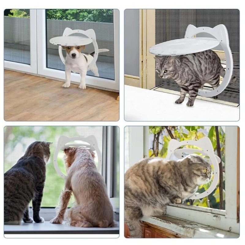 

Pet Screen Door Magnetic Self-Closing Small Dogs and Cats Door with Locking Function for Screen Door, Window and Porch