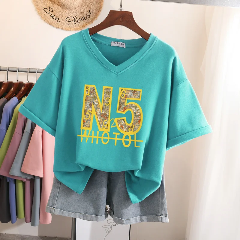 EBAIHUI 100% Cotton L-6XL T Shirt Plus Size Tshirt Short Sleeve Women Top Summer Letter Print Couple V Neck Oversized T Shirts
EBAIHUI 100% Cotton L-6XL T Shirt Plus Size Tshirt Short Sleeve Women Top Summer Letter Print Couple V Neck Oversized T Shirts