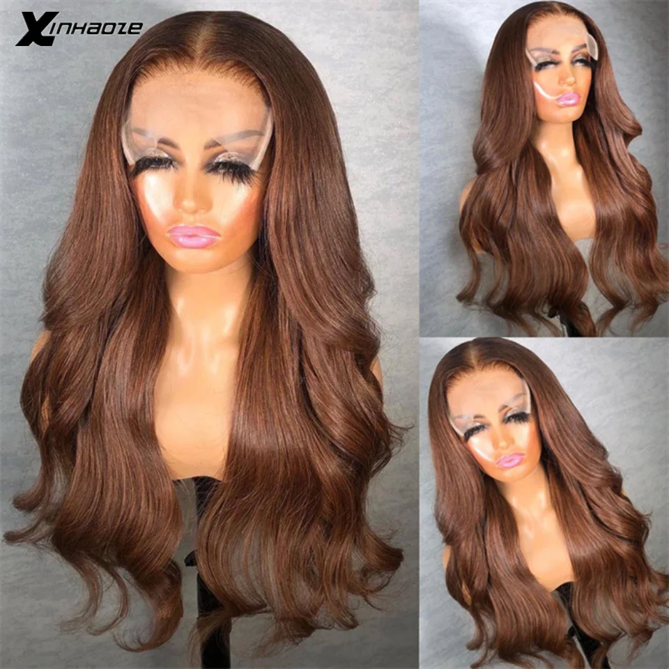 Transparent 13x4 Lace Front Human Hair Wigs Pre Plucked Brown Color Body Wave 4x4 Silk Base Human Hair Wigs Indian Remy
Transparent 13x4 Lace Front Human Hair Wigs Pre Plucked Brown Color Body Wave 4x4 Silk Base Human Hair Wigs Indian Remy