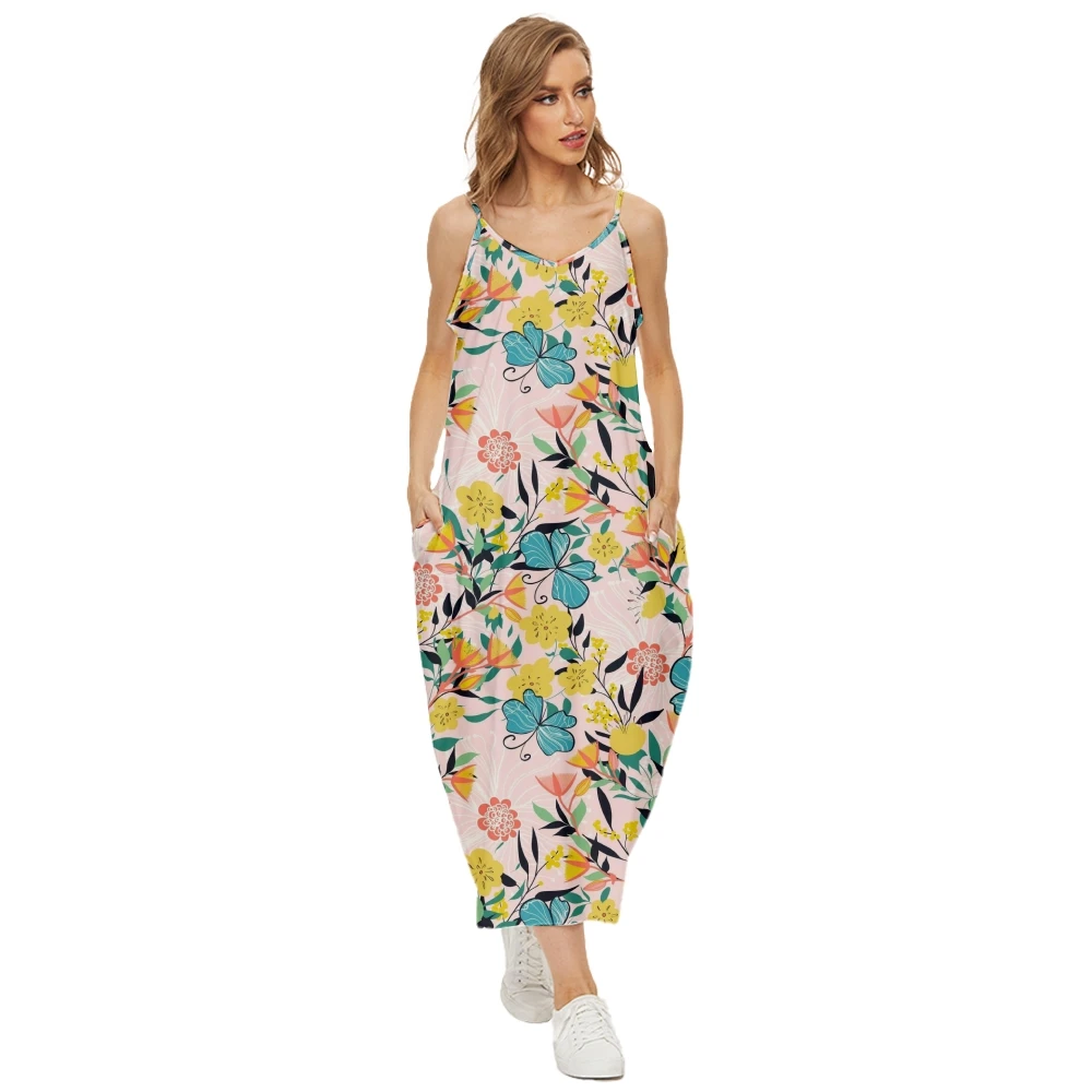 Women Fashion Dresses Butterfly Floral Printing Sexy Sleeveless Causal Halter Summer Beach Dress Ladies Sling Long Dresses
Women Fashion Dresses Butterfly Floral Printing Sexy Sleeveless Causal Halter Summer Beach Dress Ladies Sling Long Dresses
