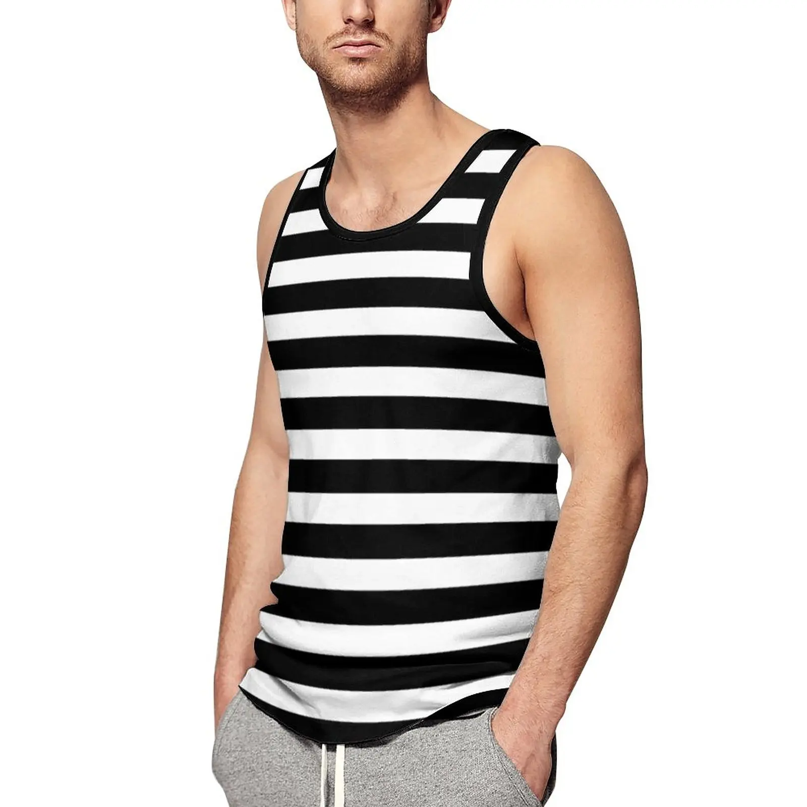 Classic Retro Striped Tank Top Mens Black White Stripes Halloween Tops Summer Custom Gym Trendy Oversize Sleeveless Shirts
Classic Retro Striped Tank Top Mens Black White Stripes Halloween Tops Summer Custom Gym Trendy Oversize Sleeveless Shirts