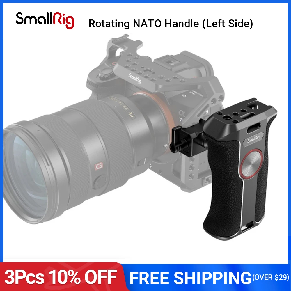 SmallRig 360-Degree Rotating NATO Camera Left Side Handle For Sony for Canon for Nikon Camera Cage with NATO rail 3260
SmallRig 360-Degree Rotating NATO Camera Left Side Handle For Sony for Canon for Nikon Camera Cage with NATO rail 3260