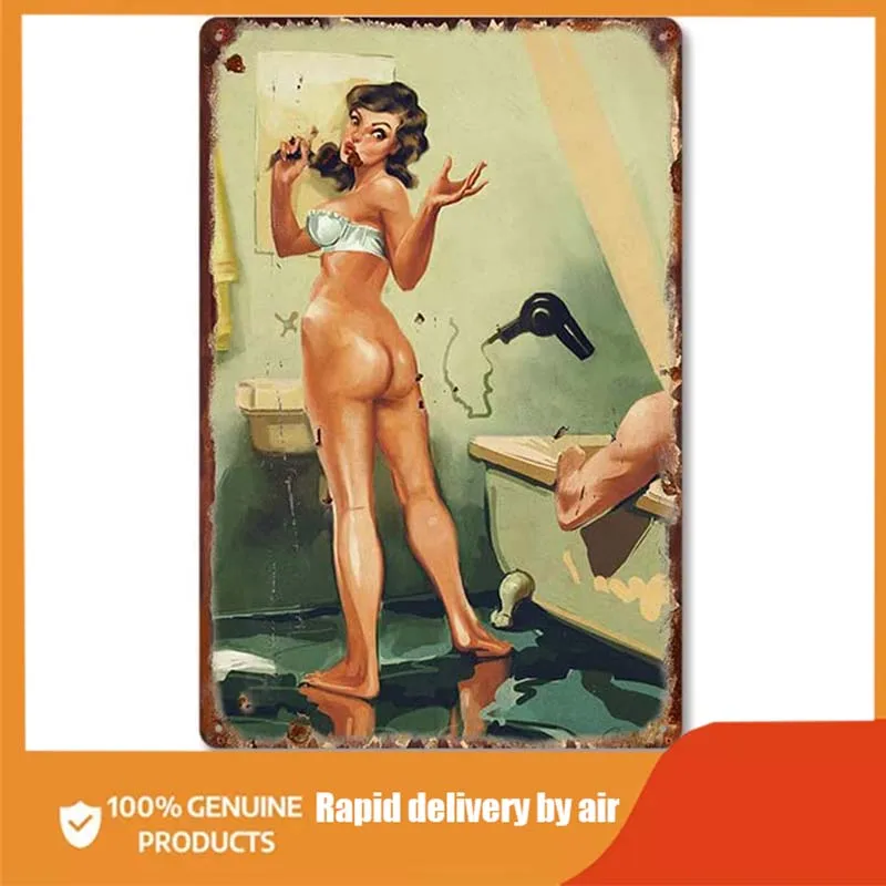 Metal Tin Sign Naughty Girl in The Bathroom Pin Up!Suitable for Coffee Office Bar Yard Club Home Wall Retro Decoration
Metal Tin Sign Naughty Girl in The Bathroom Pin Up!Suitable for Coffee Office Bar Yard Club Home Wall Retro Decoration