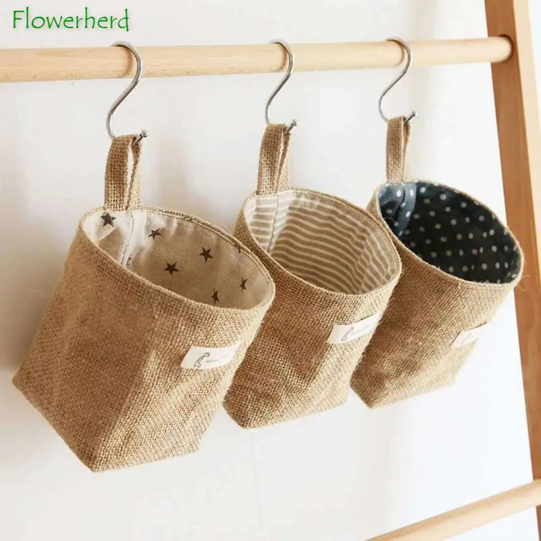 Creative Cotton Hemp Wall Hanging Storage Bag Door Hanging Wall Desktop Sundries Jute Storage Bag Wall Hanging Storage Basket
Creative Cotton Hemp Wall Hanging Storage Bag Door Hanging Wall Desktop Sundries Jute Storage Bag Wall Hanging Storage Basket