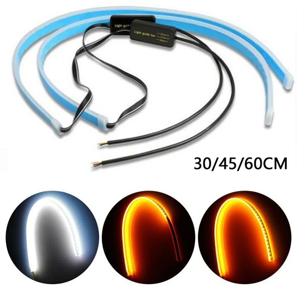 2 Pcs DRL LED Strip Turn Signal Light Flexible Turn Signal Light Daytime Running Light For Car Headlight LED Strips
2 Pcs DRL LED Strip Turn Signal Light Flexible Turn Signal Light Daytime Running Light For Car Headlight LED Strips