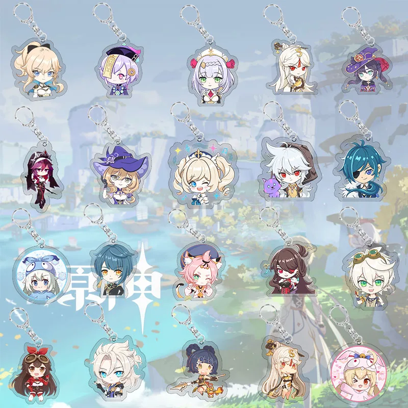 Anime Genshin Impact Zhongli Diluc Venti Paimon Keychain Base Acrylic for Men Car Key Chain SAYU Yoimiya Kazuha Kamisa
Anime Genshin Impact Zhongli Diluc Venti Paimon Keychain Base Acrylic for Men Car Key Chain SAYU Yoimiya Kazuha Kamisa