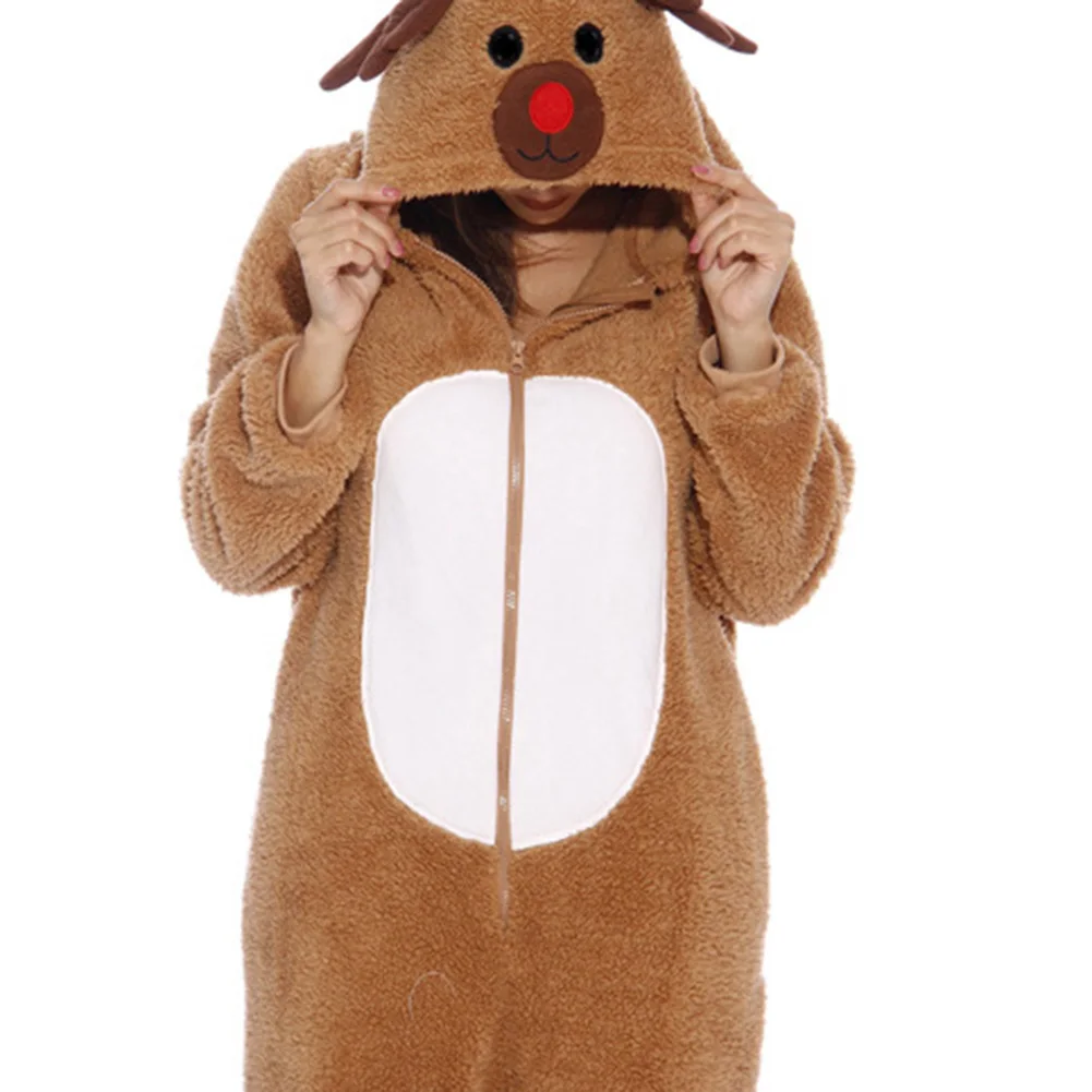 Women Winter Lovely Thicken Loose Warm Reindeer Soft Reindeer Christmas Cosplay Reindeer Jumpsuit Plush Jumpsuit Ladies Pajamas
Women Winter Lovely Thicken Loose Warm Reindeer Soft Reindeer Christmas Cosplay Reindeer Jumpsuit Plush Jumpsuit Ladies Pajamas