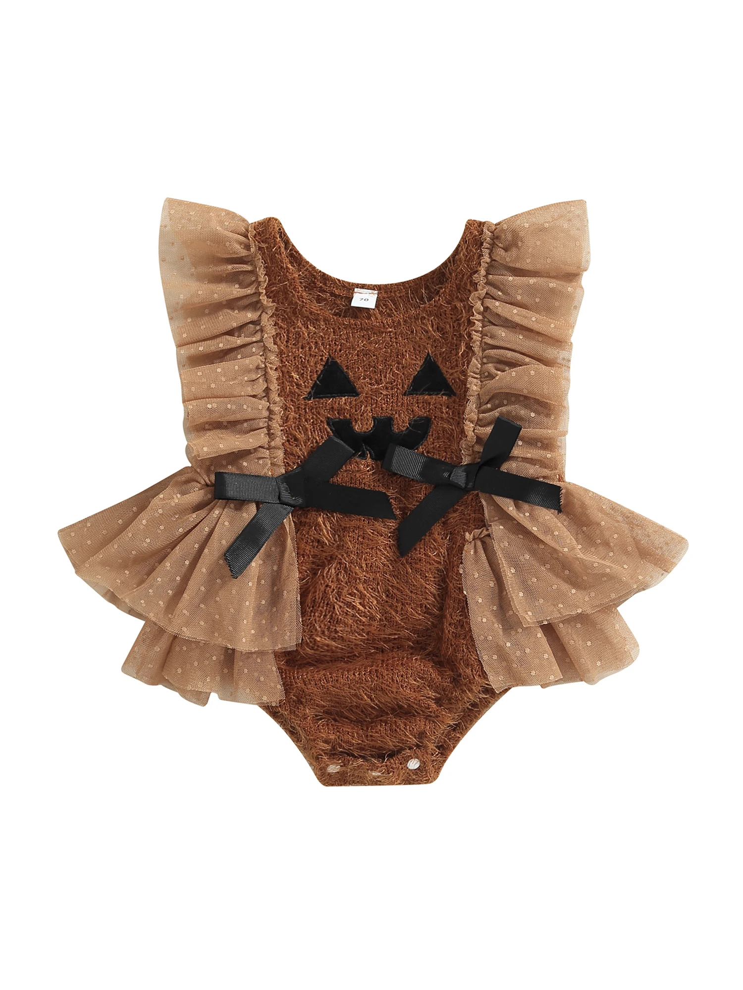 Infant Baby Girl Halloween Outfit Ghost Plush Mesh Ruffle Sleeveless Romper Bodysuit Jumpsuit Casual Party Clothes
Infant Baby Girl Halloween Outfit Ghost Plush Mesh Ruffle Sleeveless Romper Bodysuit Jumpsuit Casual Party Clothes