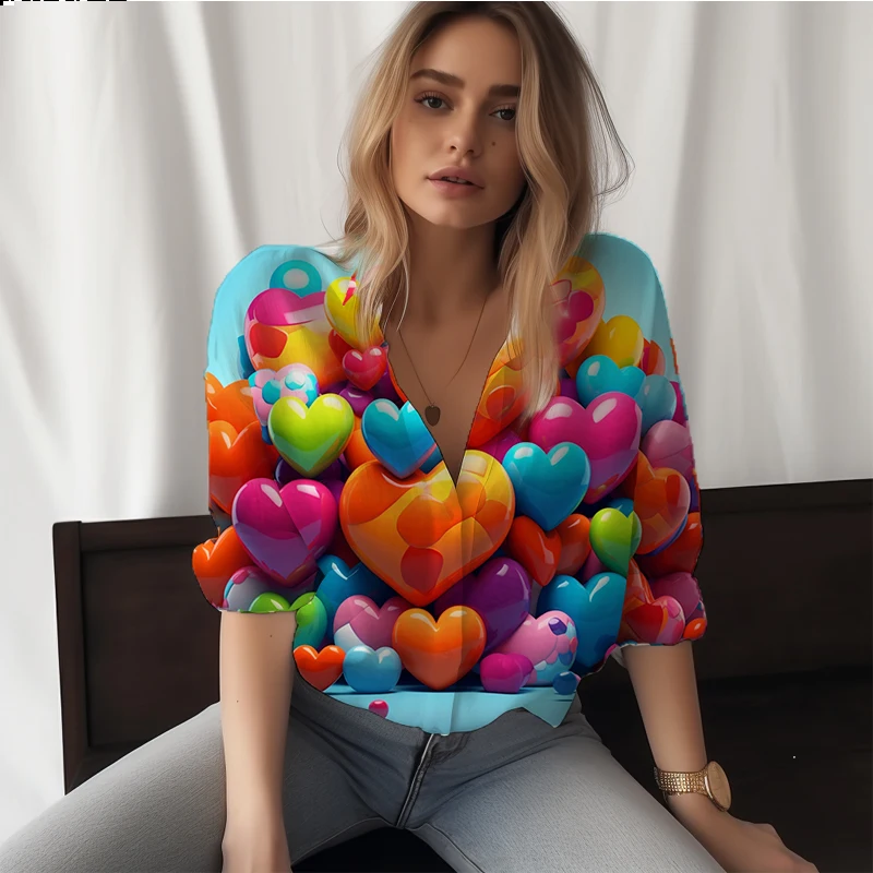 Новая женская рубашка с 3D-принтом Love, женские рубашки, стильные женские рубашки для отдыха, красивая модная женская рубашка
Новая женская рубашка с 3D-принтом Love, женские рубашки, стильные женские рубашки для отдыха, красивая модная женская рубашка