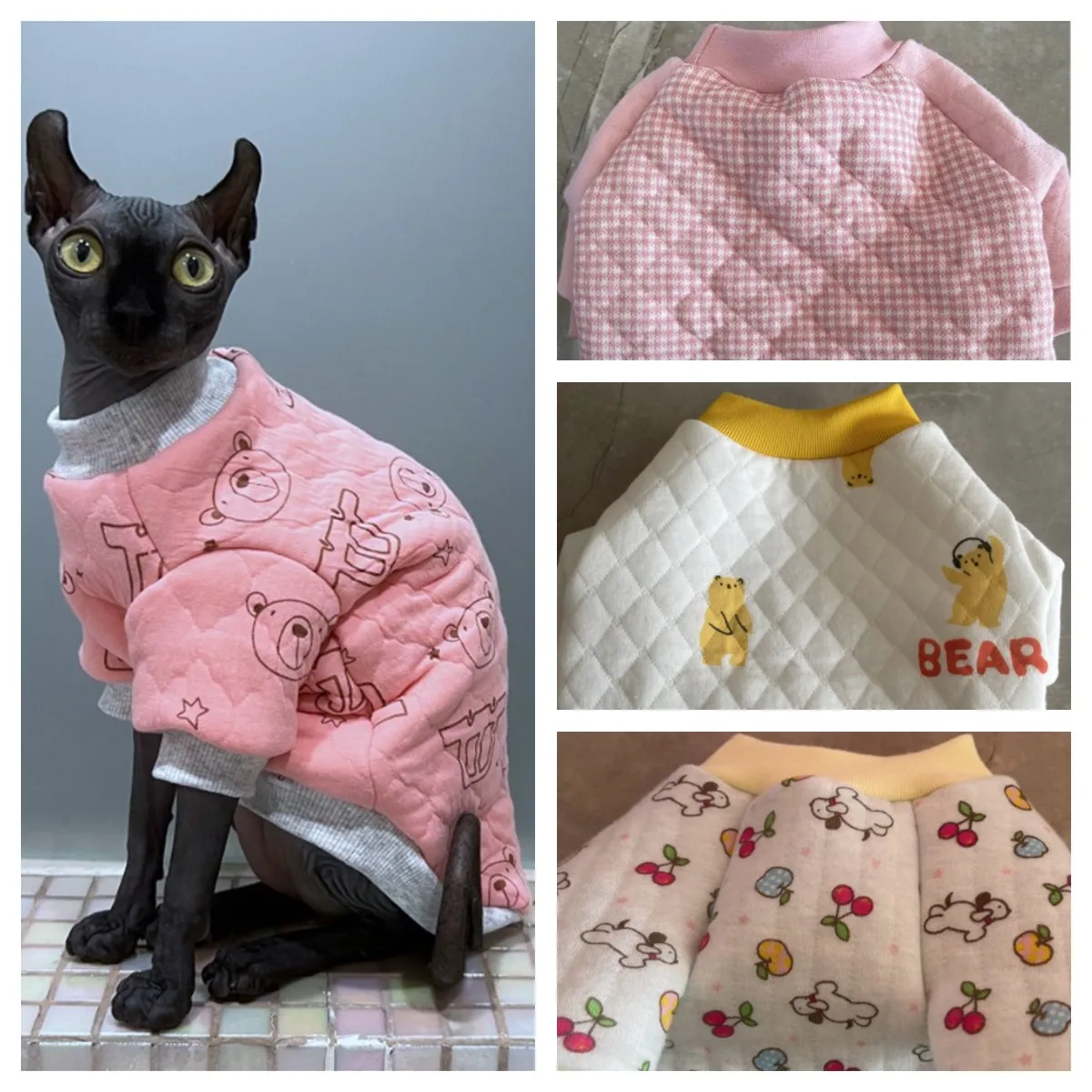 Sphynx Clothes for Cat Sweatershirt Cat Clothes Filament Cotton Coat For Devon Rex Soft Cartoon Long Sleeves Shirt For Pet
Sphynx Clothes for Cat Sweatershirt Cat Clothes Filament Cotton Coat For Devon Rex Soft Cartoon Long Sleeves Shirt For Pet