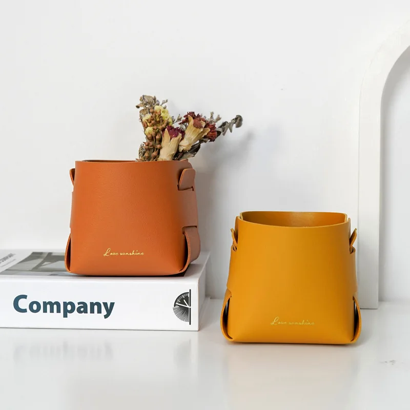 PU leather storage tray key leather storage box desktop cosmetics remote control sundry Storage Basket Small storage bucket
PU leather storage tray key leather storage box desktop cosmetics remote control sundry Storage Basket Small storage bucket